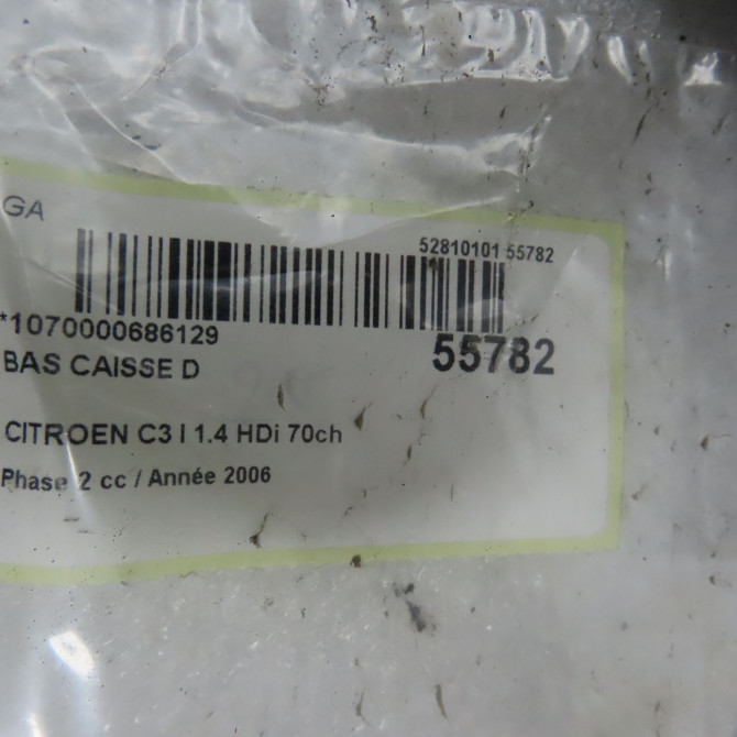 Bas caisse d occasion CITROEN C3 I Phase 2 10-2005->12-2010 1.4 HDi 70ch 7010H7 3