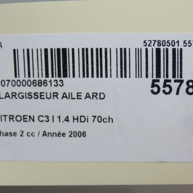 Elargisseur aile ard occasion CITROEN C3 I Phase 2 10-2005->12-2010 1.4 HDi 70ch 4
