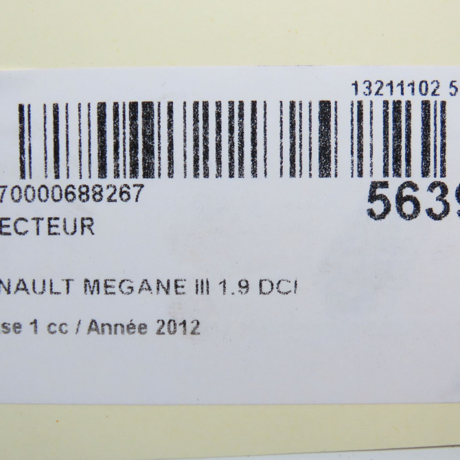 Injecteur occasion RENAULT MEGANE III Phase 1 11-2008->01-2012 1.9 DCI 130ch 8200784019 5