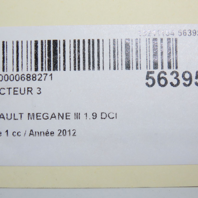 occasion RENAULT MEGANE III Phase 1 11-2008->01-2012 1.9 DCI 130ch 8200784019 5