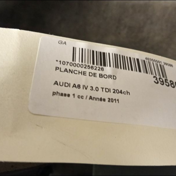 Planche de bord occasion AUDI A6 IV phase 1 02-2012->02-2015 3.0 TDI 204ch 4G1857001DEJ3 2