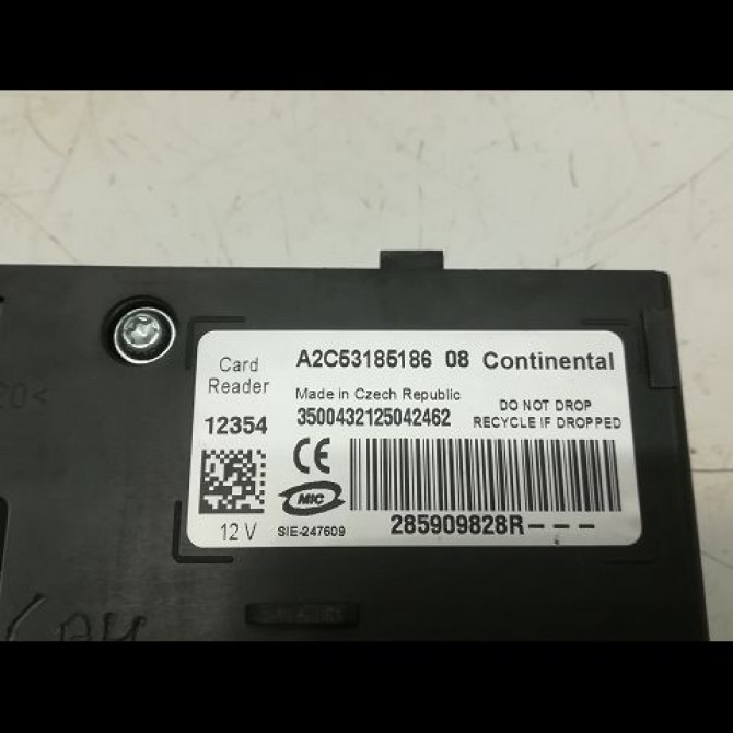 Lecteur de carte occasion RENAULT MEGANE III Phase 2 01-2012->06-2014 1.5 DCI 8v 110ch 285909828R 3