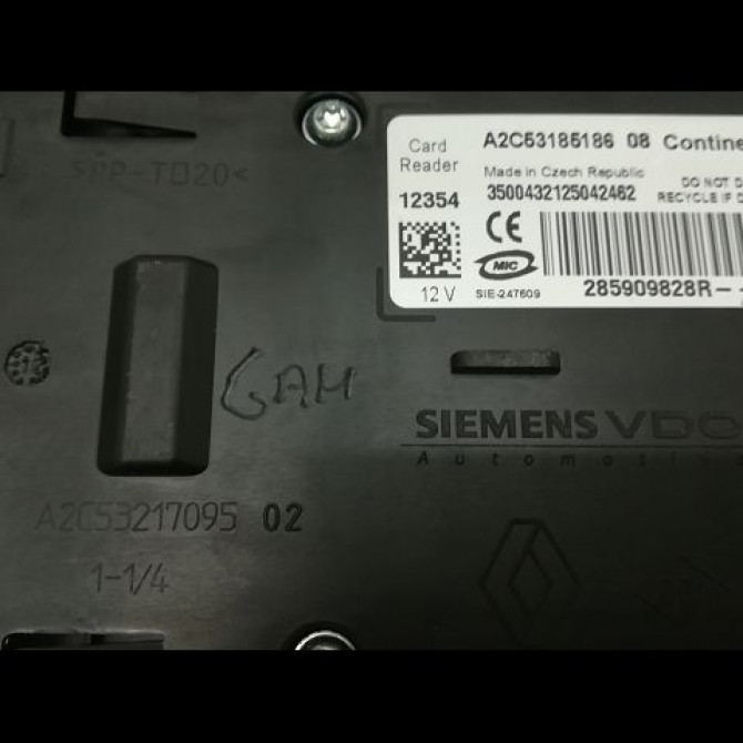 Lecteur de carte occasion RENAULT MEGANE III Phase 2 01-2012->06-2014 1.5 DCI 8v 110ch 285909828R 4