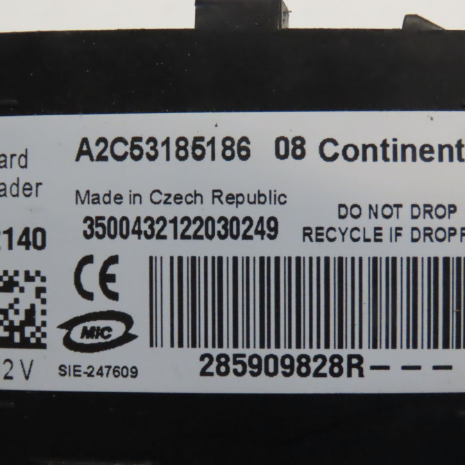 Lecteur de carte occasion RENAULT MEGANE III Phase 2 01-2012->06-2014 1.5 DCI 110ch 285909828R 4