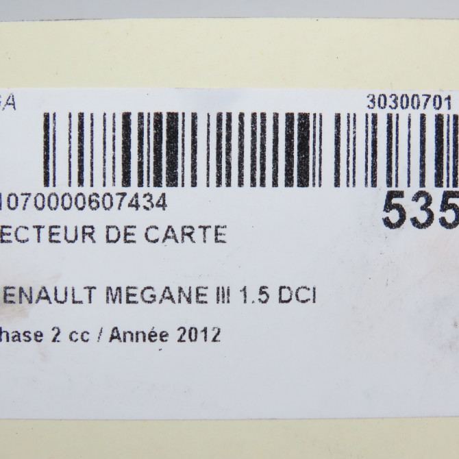 Lecteur de carte occasion RENAULT MEGANE III Phase 2 01-2012->06-2014 1.5 DCI 110ch 285909828R 6