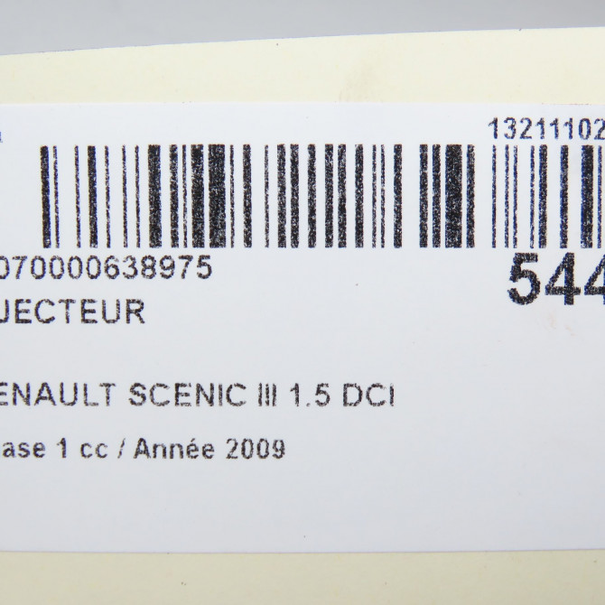 Injecteur occasion RENAULT SCENIC III Phase 1 04-2009->11-2011 1.5 DCI 105ch 166009445R 5