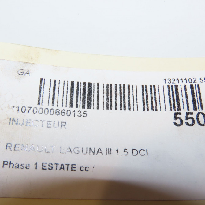 Injecteur occasion RENAULT LAGUNA III Phase 1 ESTATE 10-2007->10-2010 1.5 DCI 110ch 166009445R 5
