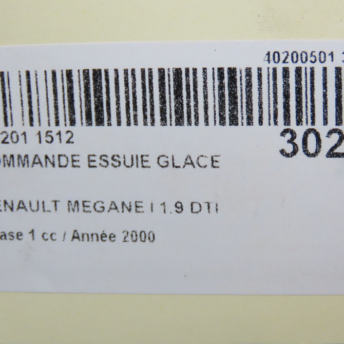 Commande essuie glace occasion RENAULT MEGANE I Phase 1 11-1995->03-1999 1.9 DTI 7701053055 5