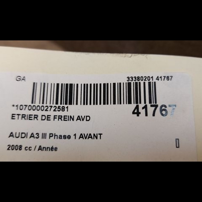 Etrier de frein avant droit occasion AUDI A3 III Phase 1 AVANT 05-2008->10-2011 1K0615124E 3