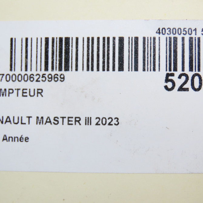 Compteur occasion RENAULT MASTER III 248096232R 7