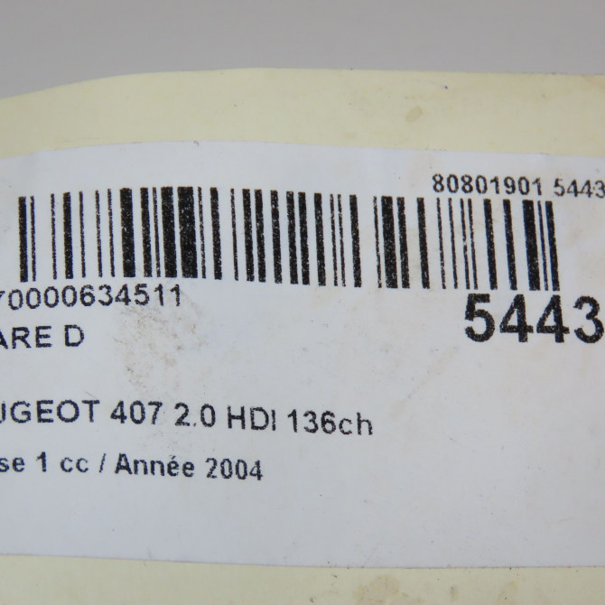 Phare droit occasion PEUGEOT 407 Phase 1 04-2004->07-2008 2.0 HDI 136ch 620690 6
