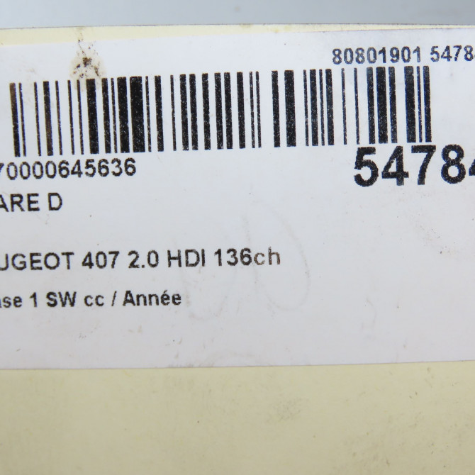 Phare droit occasion PEUGEOT 407 Phase 1 04-1995->04-1999 2.0 HDI 136ch 620690 6
