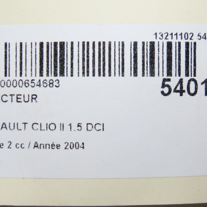 Injecteur occasion RENAULT CLIO II Phase 2 06-2001->07-2006 1.5 DCI 80ch 166009384R 6