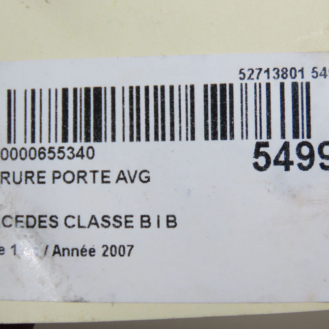 Serrure porte avg occasion MERCEDES CLASSE B I Phase 1 06-2005->04-2008 B 180 CDI 1697203735 6