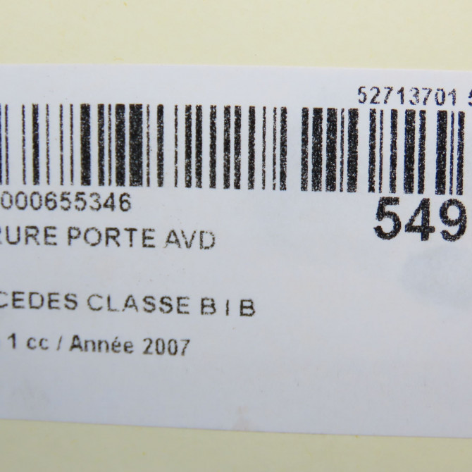 Serrure porte avd occasion MERCEDES CLASSE B I Phase 1 06-2005->04-2008 B 180 CDI 1697204435 6