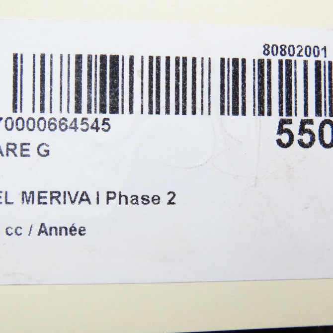 Phare gauche occasion OPEL MERIVA I Phase 2 01-2006->09-2010 93175364 6