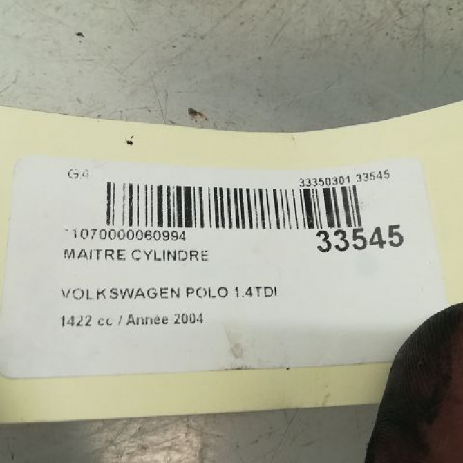 Maitre cylindre occasion VOLKSWAGEN POLO IV Phase 1 01-2002->05-2005 1.4 TDI 75ch 6Q0611019Q 4