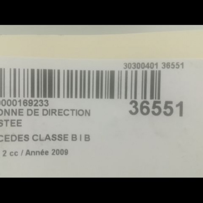 Colonne de direction assistee occasion MERCEDES CLASSE B I Phase 2 04-2008->09-2011 B 200 CDI 1694603816 3