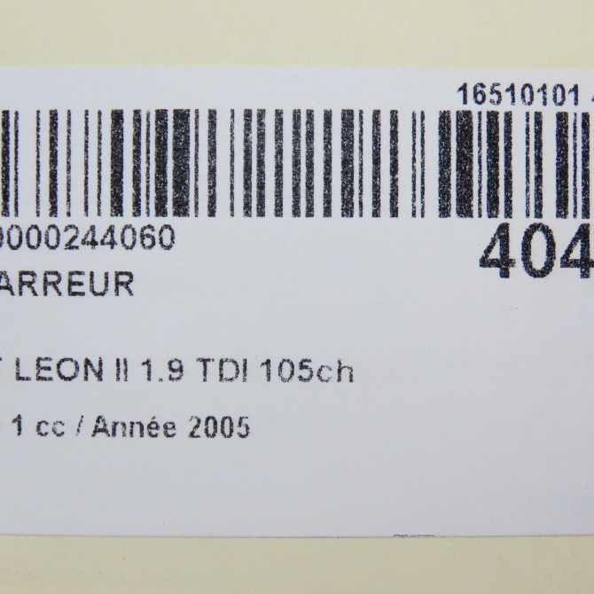 Démarreur occasion SEAT LEON II Phase 1 09-2005->05-2009 1.9 TDI 105ch 2Z911024JX 6