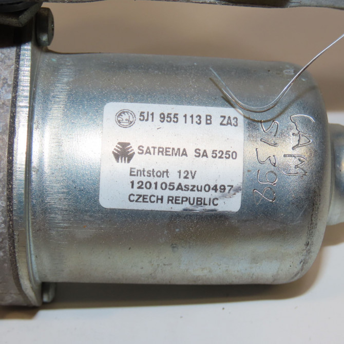 Moteur essuie-glace avant occasion SKODA FABIA II Phase 2 03-2010->12-2014 1.6 TDI 90ch 5J1955023D 3