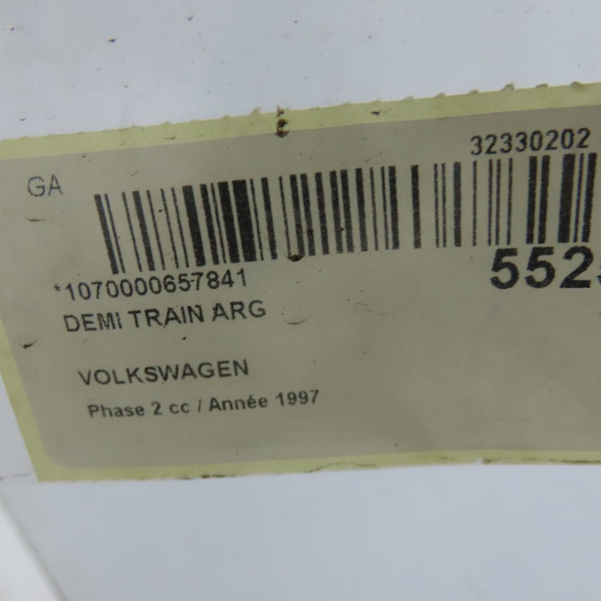 Demi train arg occasion VOLKSWAGEN TRANSPORTER IV Phase 2 03-1996->06-2003 2.5 TDI 102ch 5