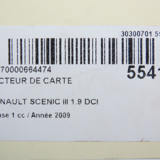 Lecteur de carte occasion RENAULT SCENIC III Phase 1 04-2009->11-2011 1.9 DCI 130ch 285909828R 6