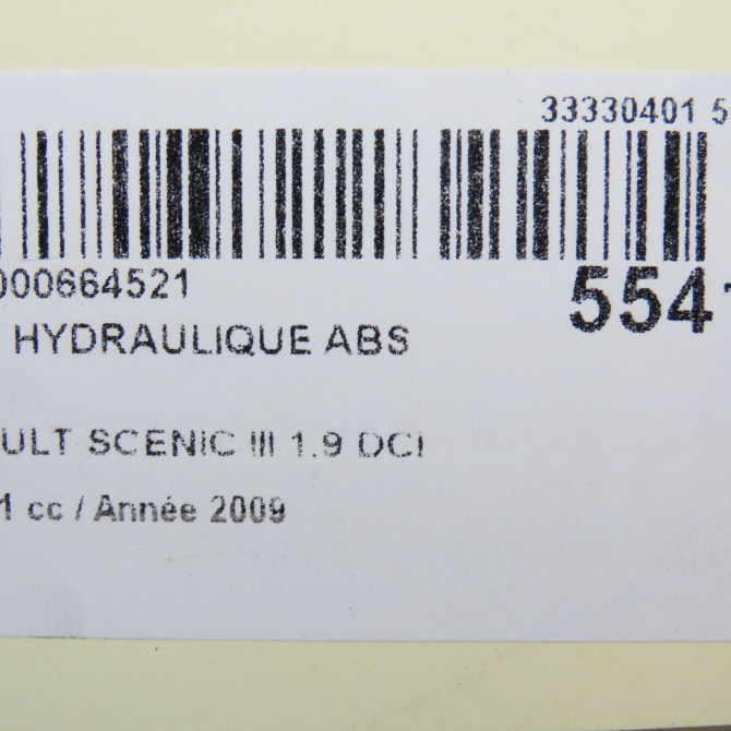 Unité hydraulique ABS occasion RENAULT SCENIC III Phase 1 04-2009->11-2011 1.9 DCI 130ch 476604304R 8