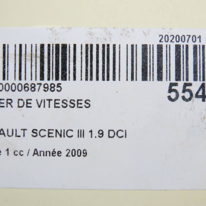 Levier de vitesses occasion RENAULT SCENIC III Phase 1 04-2009->11-2011 1.9 DCI 130ch 8200736236 7