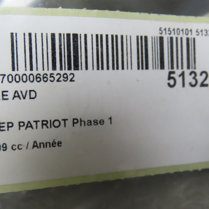 Aile avant droite occasion JEEP PATRIOT Phase 1 11-2007->12-2010 4