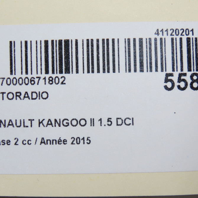 Autoradio occasion RENAULT KANGOO II Phase 2 01-2013->... 1.5 DCI 90ch 281153208R 5