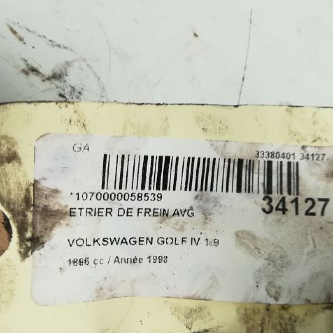 Etrier de frein avant gauche occasion VOLKSWAGEN GOLF IV GOLF IV Phase 1 1998-01-01->2005-06-30 1.9 TDI 90ch 1K0615123D 5