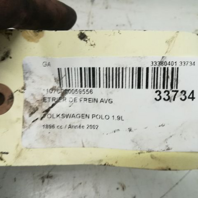 Etrier de frein avant gauche occasion VOLKSWAGEN POLO IV Phase 1 01-2002->05-2005 1.9 SDI 1K0615123D 5