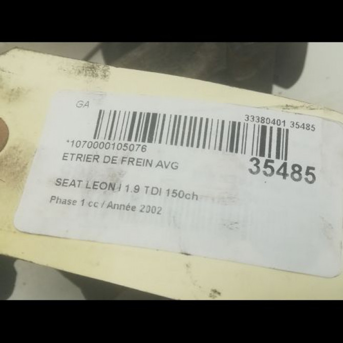 Etrier de frein avant gauche occasion SEAT LEON I Phase 1 04-2000->10-2006 1.9 TDI 150ch 1K0615123D 3