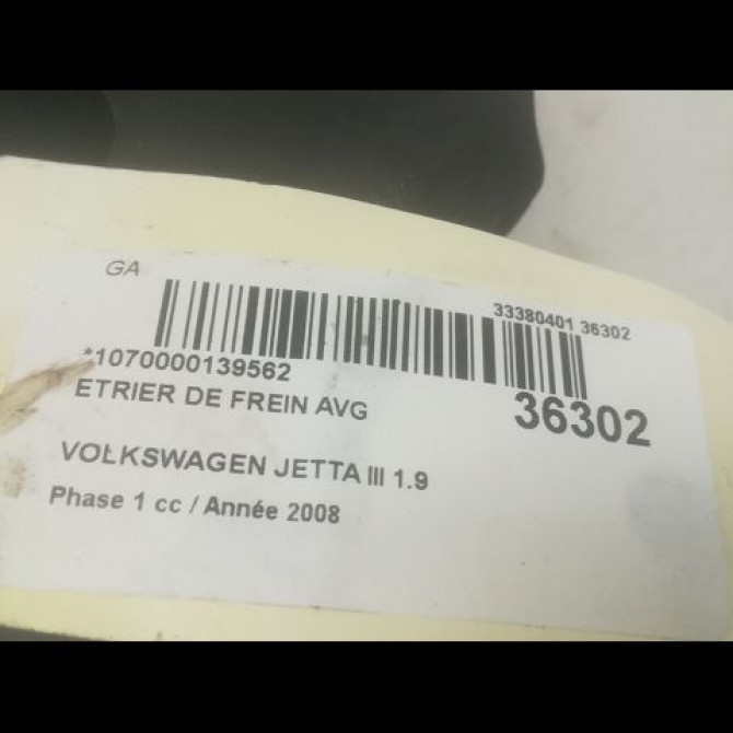 Etrier de frein avant gauche occasion VOLKSWAGEN JETTA III Phase 1 09-2005->12-2010 1.9 TDI 105ch 1K0615123D 3