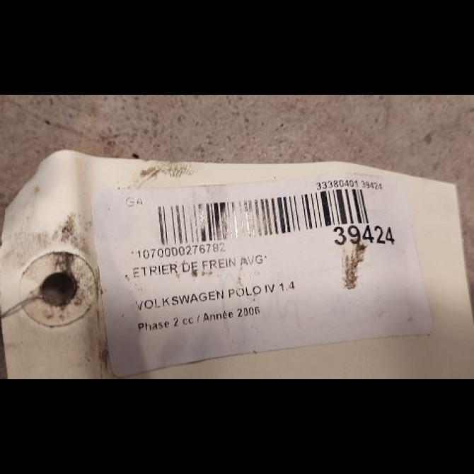 Etrier de frein avant gauche occasion VOLKSWAGEN POLO IV Phase 2 05-2005->09-2009 1.4 TDI 70ch 1K0615123D 3