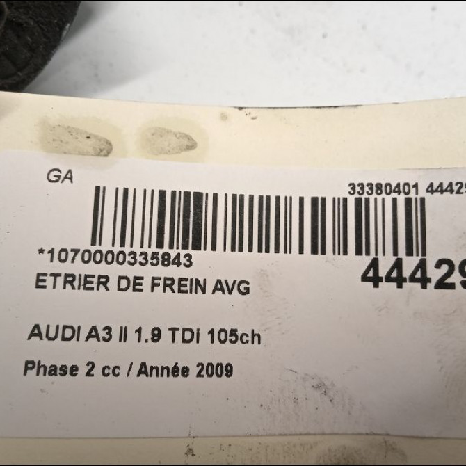 Etrier de frein avant gauche occasion AUDI A3 II Phase 2 06-2008->07-2012 1.9 TDi 105ch 1K0615123D 3