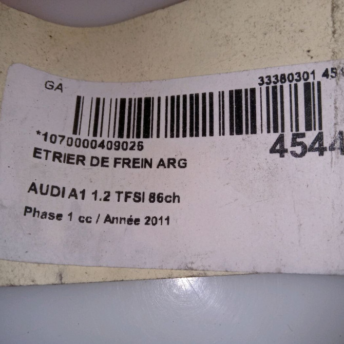 Etrier de frein arrière gauche occasion AUDI A1 Phase 1 06-2010->03-2015 1.2 TFSI 86ch 6R0615423 5