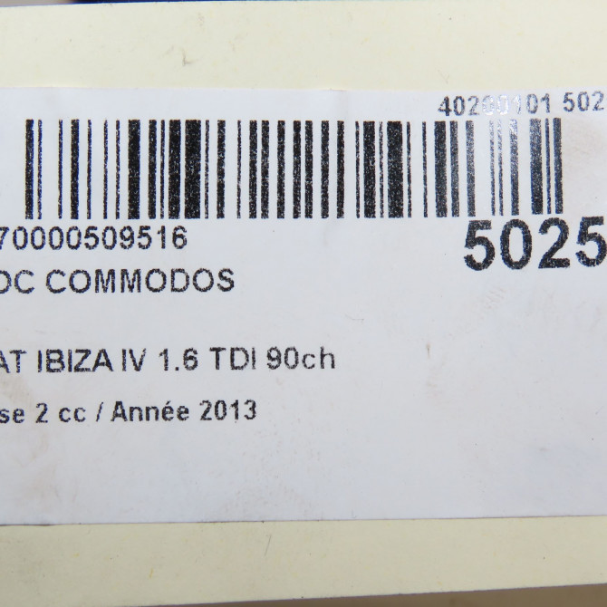 Bloc commodos occasion SEAT IBIZA IV IBIZA IV Phase 2 2012-02-01->2016-03-31 1.6 TDI 90ch 6R0953507G9B9 7