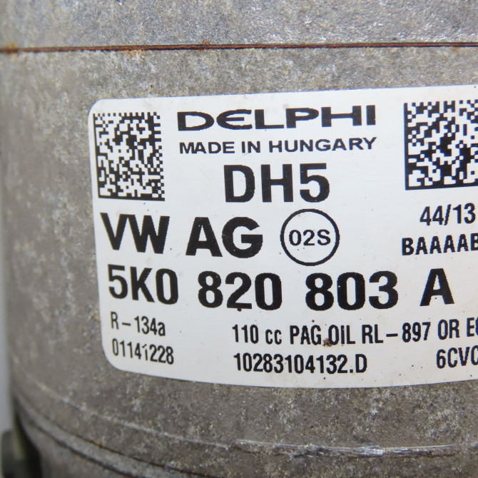 Compresseur air conditionne occasion SEAT IBIZA IV IBIZA IV Phase 2 2012-02-01->2016-03-31 1.6 TDI 90ch 5K0820803K 7