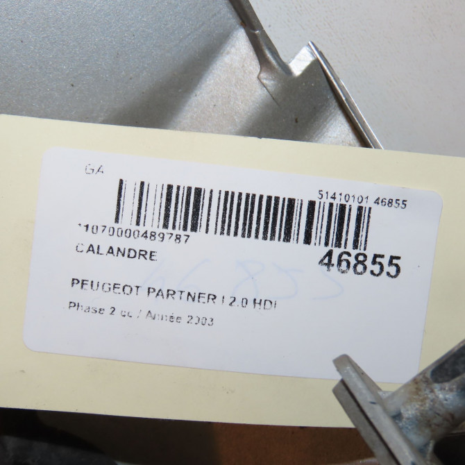 Calandre occasion PEUGEOT PARTNER I Phase 2 11-2002->05-2008 2.0 HDI 7804N1 4
