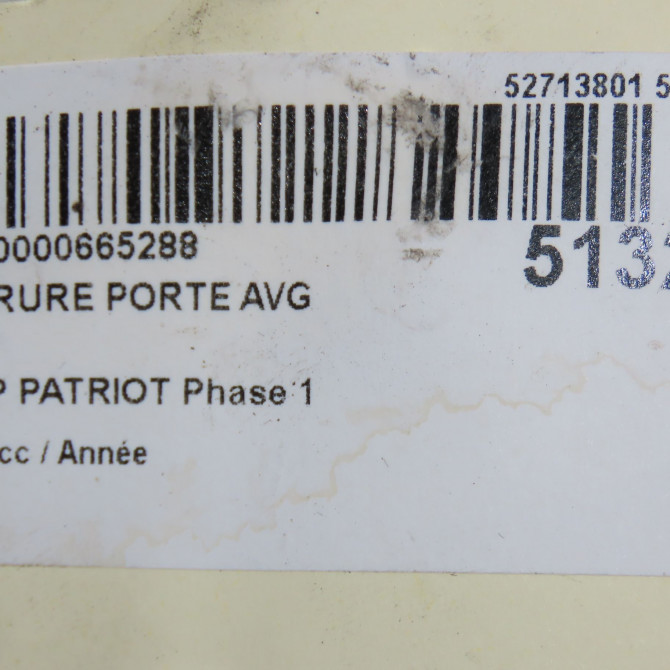 Serrure porte avg occasion JEEP PATRIOT Phase 1 11-2007->12-2010 5