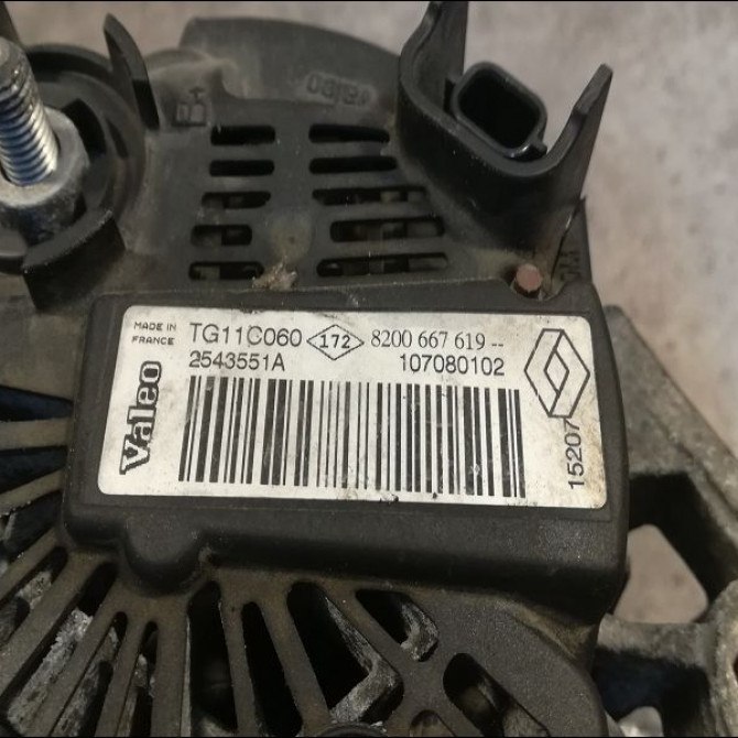 Alternateur occasion RENAULT SCENIC II Phase 2 09-2006->04-2009 1.6i 16v 8200660034 3