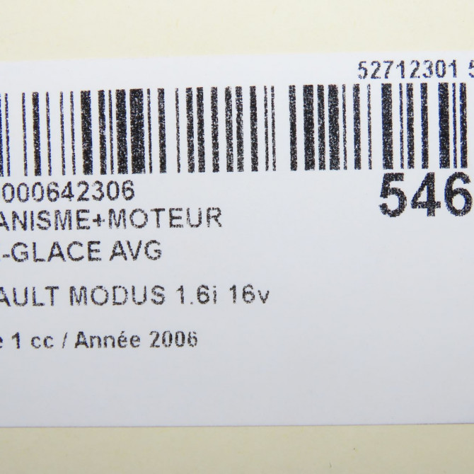 Mecanisme+moteur leve-glace avg occasion RENAULT MODUS Phase 1 09-2004->12-2007 1.6i 16v 8200748377 6