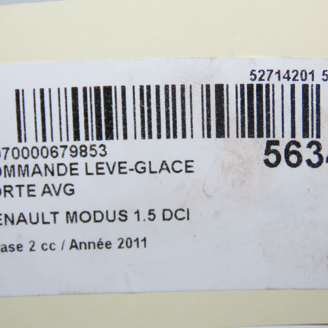 Commande lève-glace porte avant gauche occasion RENAULT MODUS Phase 2 01-2008->12-2012 1.5 DCI 75ch 8200214939 6