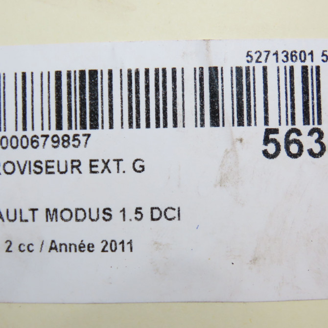 Retroviseur exterieur gauche occasion RENAULT MODUS Phase 2 01-2008->12-2012 1.5 DCI 75ch 7701069542 7