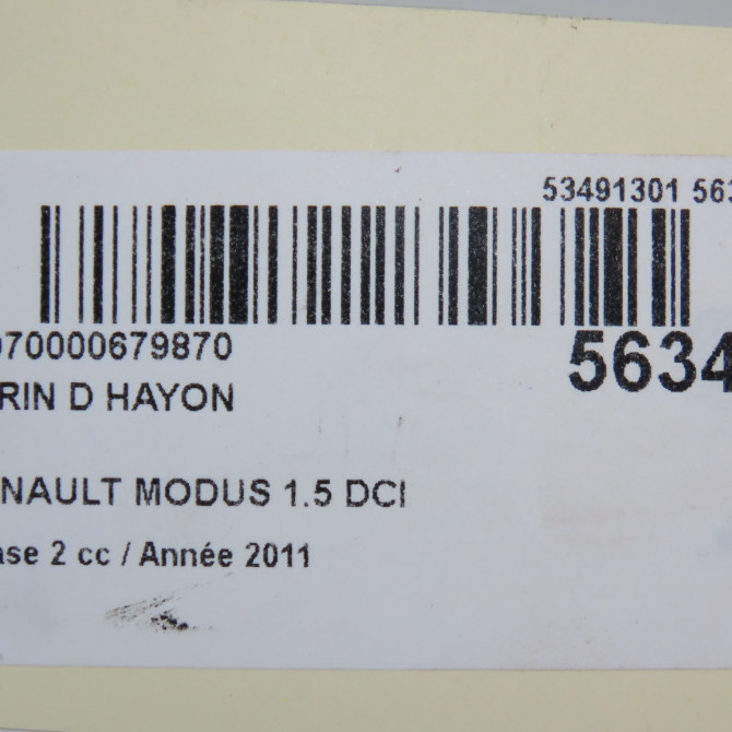 Verin droit hayon occasion RENAULT MODUS Phase 2 01-2008->12-2012 1.5 DCI 75ch 8200665709 6