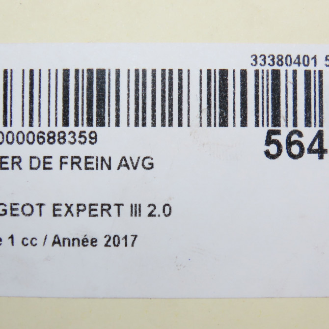 Etrier de frein avant gauche occasion PEUGEOT EXPERT III phase 1 03-2016->... 2.0 BLUEHDI 120ch 1613260080 6