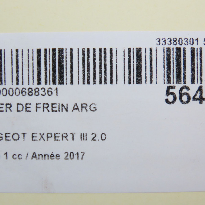 Etrier de frein arrière gauche occasion PEUGEOT EXPERT III phase 1 03-2016->... 2.0 BLUEHDI 120ch 1617937580 6