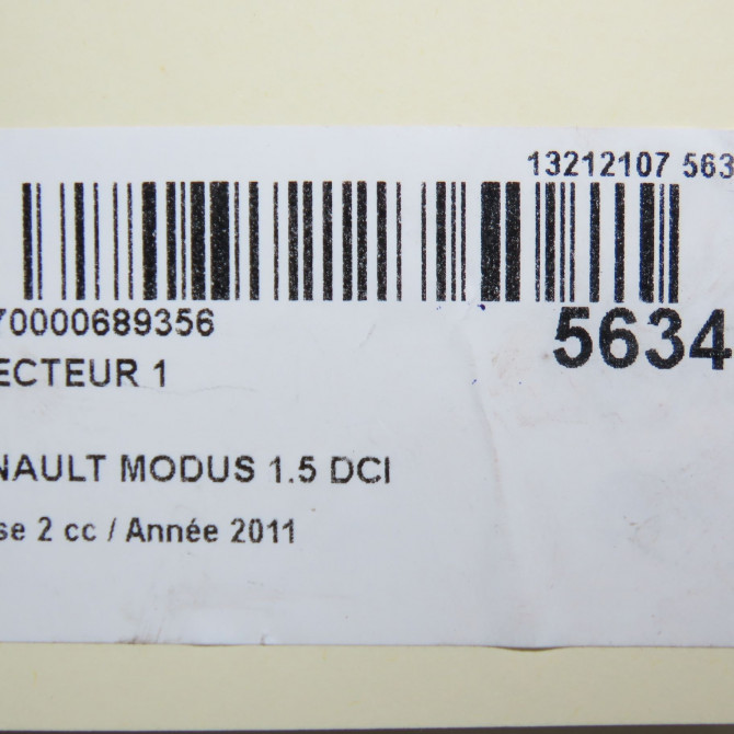 occasion RENAULT MODUS Phase 2 01-2008->12-2012 1.5 DCI 75ch 166000897R 5