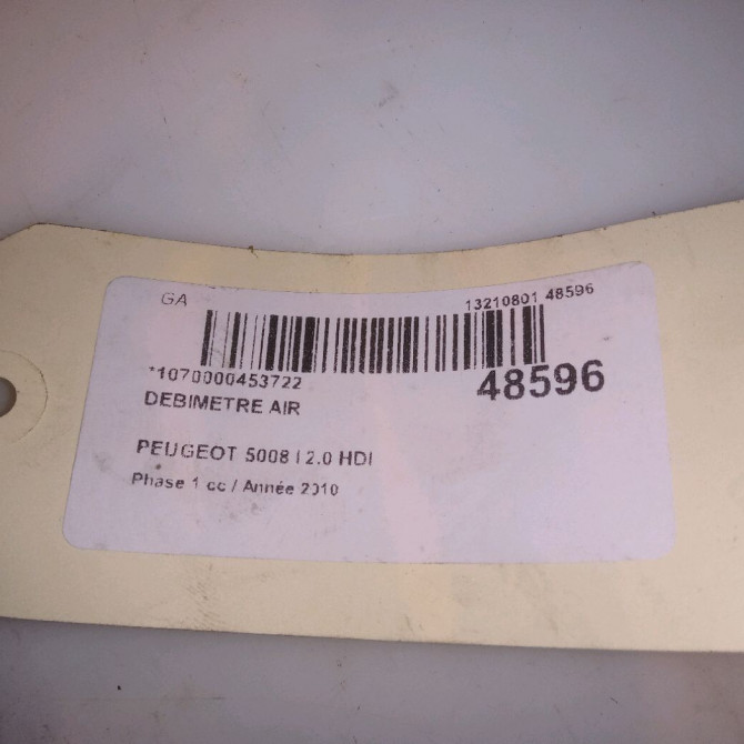 Debimetre air occasion PEUGEOT 5008 I Phase 1 11-2009->12-2013 2.0 HDI 150ch 1920QV 5
